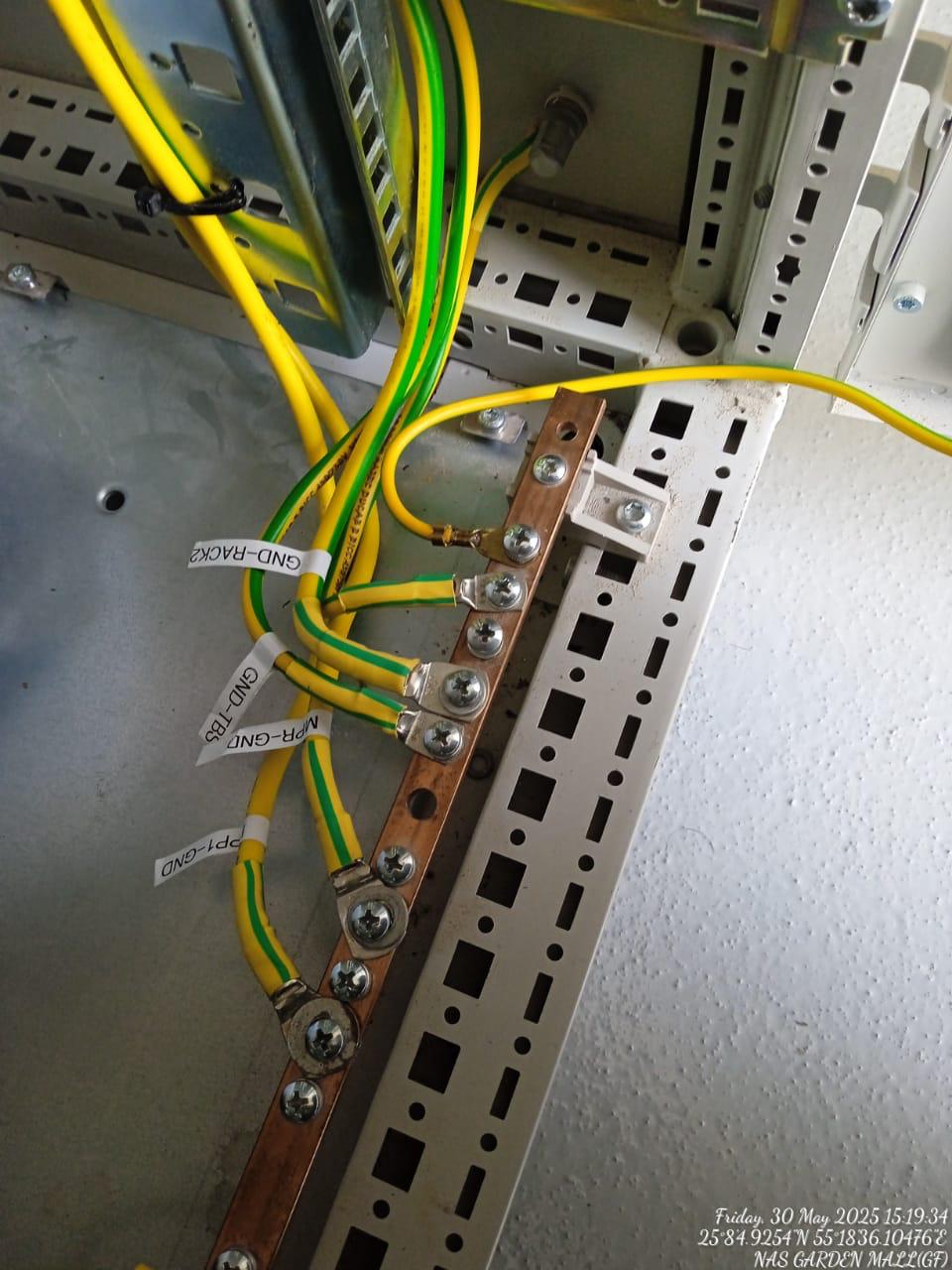 Grounding Bus Bar Installation